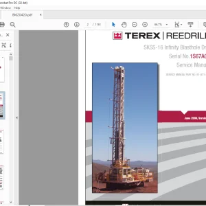 CAT BUCYRUS Terex reedrill SKSS-16 Infinity Blasthole Drill Service Manual SN1S67A07 - PDF DOWNLOAD