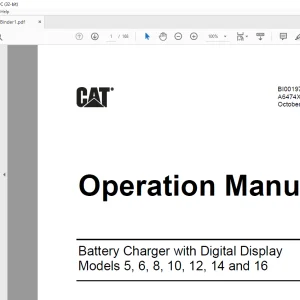 CAT Battery Charger with Digital Display 5, 6, 8, 10, 12, 14 and 16 Operation Manual BI001975 - PDF DOWNLOAD