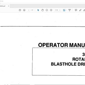 CAT Bucyrus 358 ROTARY BLASTHOLE DRILL OPERATOR MANUAL 1414957  - PDF DOWNLOAD