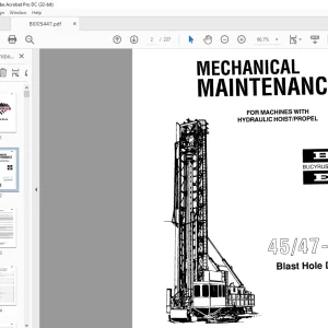CAT Bucyrus 45-R 47-R Blast Hole Drill Mechanical Maintenance Manual BI005447 - PDF DOWNLOAD