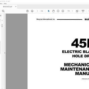 CAT Bucyrus 45R Electric Blast Hole Drill Mechanical Maintenance Manual BI005455 - PDF DOWNLOAD