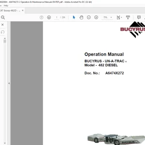 CAT Bucyrus 482 Diesel Operation Manual BI620984 - PDF DOWNLOAD