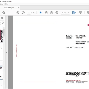 CAT Bucyrus 488D-XP General Start-up and Operating Instructions Manual BI000968  - PDF DOWNLOAD