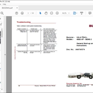 CAT Bucyrus 488D-XP - SEMS 2 Scoop General Start-up and Operating Instructions Manual BI000945  - PDF DOWNLOAD