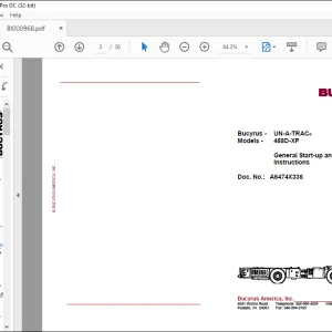 CAT Bucyrus 488D-XP Scoop General Start-up and Operating Instructions Manual - PDF DOWNLOAD
