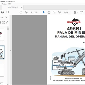 CAT Bucyrus 495BI PALA DE MINERIA MANUAL DEL OPERADOR 10537 - PDF DOWNLOAD (CATALAN)