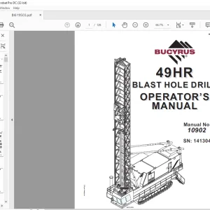 CAT Bucyrus 49HR BLAST HOLE DRILL OPERATOR’S MANUAL SN 141304 - PDF DOWNLOAD