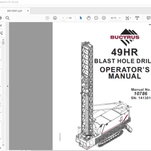 CAT Bucyrus 49HR BLAST HOLE DRILL OPERATOR’S MANUAL SN141301 - PDF DOWNLOAD