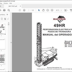 CAT Bucyrus 49HR Manual de los Operadores 10439 - PDF DOWNLOAD (Spanish)