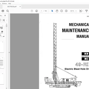 CAT Bucyrus 49RII Electric Blast Hole Drill Mechanical Maintenance Manual BI379538 - PDF DOWNLOAD