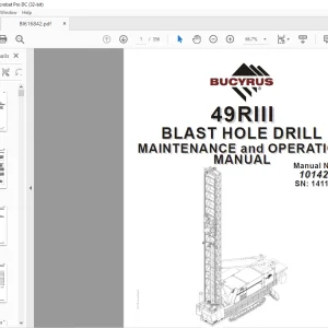 CAT Bucyrus 49RIII BLAST HOLE DRILL MAINTENANCE & OPERATION MANUAL SN 141131 - PDF DOWNLOAD