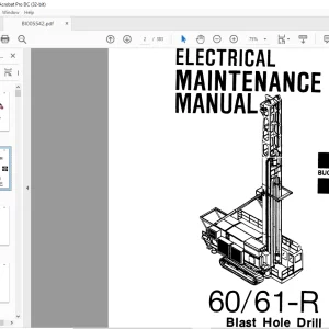 CAT Bucyrus 60-R 61-R Blast Hole Drill Electrical Maintenance Manual BI005542 - PDF DOWNLOAD