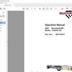 CAT Bucyrus BUC-SCR 120 Series Operation Manual - PDF DOWNLOAD