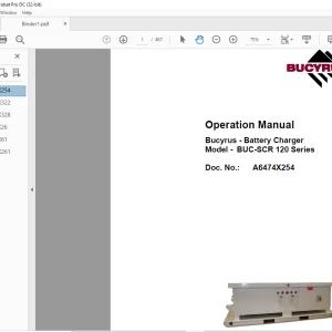 CAT Bucyrus BUC-SCR 120 Series Operation Manual - PDF DOWNLOAD