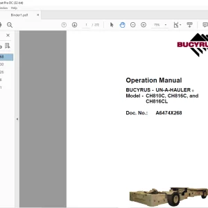 CAT Bucyrus CH810C, CH816C, & CH816CL Operation Manual - PDF DOWNLOAD