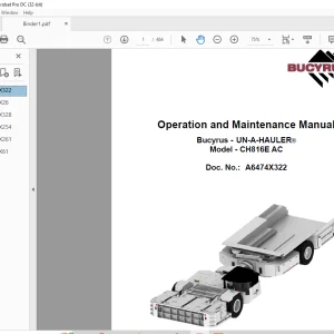 CAT Bucyrus CH816E AC Operation and Maintenance Manual - PDF DOWNLOAD