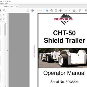 CAT Bucyrus CHT-50 Shield Trailer Operator Manual SN 5002204 - PDF DOWNLOAD