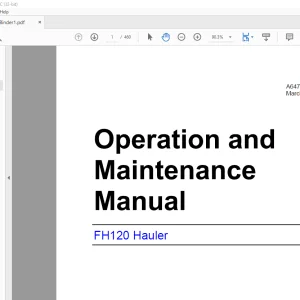 CAT Bucyrus FH120 Hauler Operation and Maintenance Manual A6474X322 - PDF DOWNLOAD