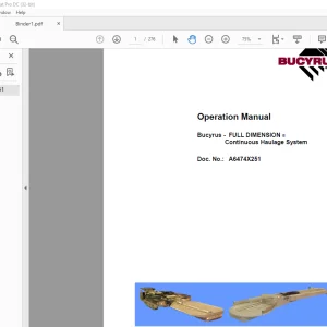 CAT Bucyrus FULL DIMENSION ® Continuous Haulage System Operation Manual - PDF DOWNLOAD