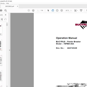 CAT Bucyrus Feeder Breaker 7MFBH-48A Operation Manual BI000863 - PDF DOWNLOAD