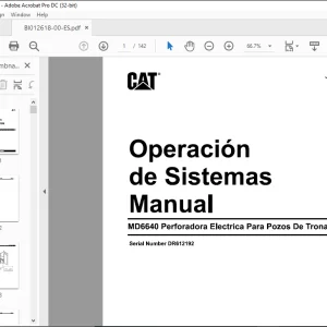 CAT Bucyrus MD6640 Perforadora Electrica Para Pozos De Tronadura Operaci6n de Sistemas Manual 81012618 - PDF DOWNLOAD (Spanish)