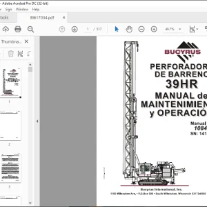 CAT Bucyrus 49HR Manual de los Operadores - PDF DOWNLOAD (Spanish)