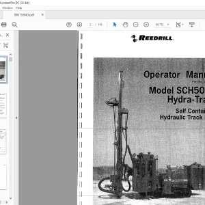 CAT Bucyrus SCH5000 Hydra-Trac Self Contained Hydraulic Track Drill Operator Manual PN 1421434 - PDF DOWNLOAD