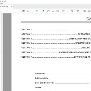 CAT Bucyrus SKS Rotary Blasthole Drill Operation & Maintenance Manual PN 419452 - PDF DOWNLOAD