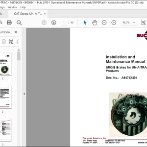 CAT Bucyrus Scoop SROIB Brakes for UN-A-TRAC ® Products Installation and Maintenance Manual - PDF DOWNLOAD