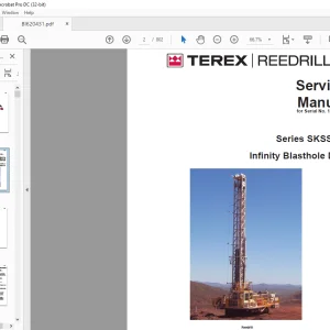CAT Bucyrus TEREX REEDRILL Series SKSS-12 Infinity Blasthole Drill Service Manual - PDF DOWNLOAD