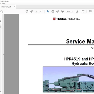 CAT Bucyrus Terex HPR4519 & HPR5123 Hydraulic Rock Drill Service Manual PN 416421 - PDF DOWNLOAD