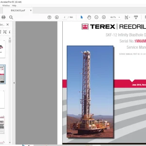 CAT Bucyrus Terex SKF-12 Infinity Blasthole Drill Service Manual SN 1M68M11 - PDF DOWNLOAD
