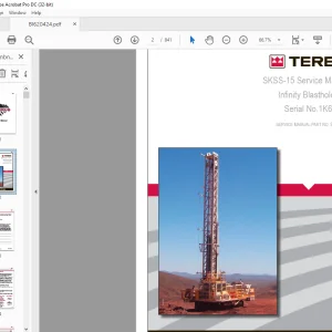 CAT Bucyrus Terex SKSS-15 Infinity Blasthole Drill Service Manual SN1K67X13 - PDF DOWNLOAD