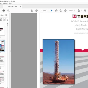 CAT Bucyrus Terex SKSS-15 Infinity Blasthole Drill Service Manual SN1K67X14 -  PDF DOWNLOAD