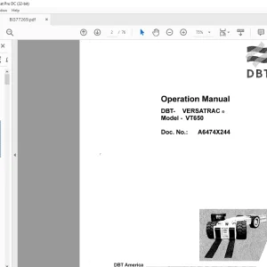 CAT Bucyrus VT650 Operation Manual BI377269 - PDF DOWNLOAD
