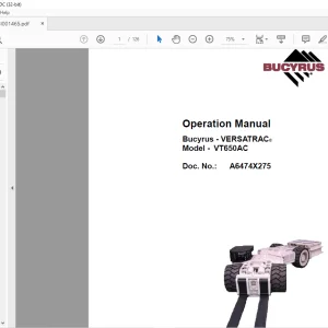 CAT Bucyrus VT650AC Operation Manual BI001465 - PDF DOWNLOAD