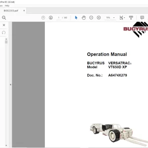 CAT Bucyrus VT650D XP Operation Manual BI002303 - PDF DOWNLOAD