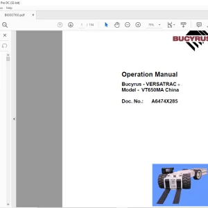 CAT Bucyrus VT650MA China Operation Manual BI000760 - PDF DOWNLOAD