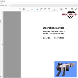 CAT Bucyrus VT650MA China Operation Manual BI000887 - PDF DOWNLOAD
