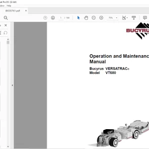 CAT Bucyrus VT680 Operation & Maintenance Manual BI000761 - PDF DOWNLOAD