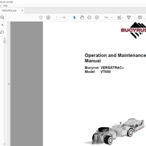 CAT Bucyrus VT680 Operation & Maintenance Manual BI000938 - PDF DOWNLOAD
