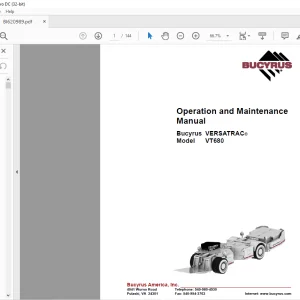 CAT Bucyrus VT680 Operation & Maintenance Manual BI620989 - PDF DOWNLOAD