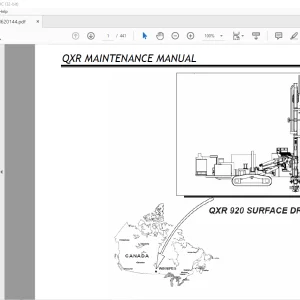 CAT CUBEX QXR 920 Surface Drill Maintenance Manual BI620144 - PDF DOWNLOAD