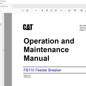 CAT FB110 Feeder Breaker Operation and Maintenance Manual BI016871  -PDF DOWNLOAD