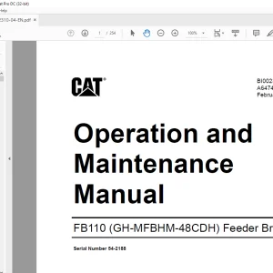 CAT FB110 (GH-MFBHM-48CDH) Feeder Breaker Operation and Maintenance Manual BI002310 - PDF DOWNLOAD