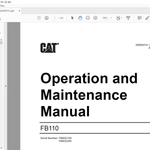 CAT FB110 Operation and Maintenance Manual EM009741 - PDF DOWNLOAD