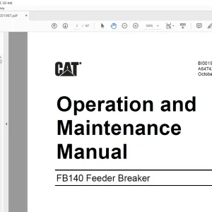 CAT FB140 Feeder Breaker Operation and Maintenance Manual BI001967  - PDF DOWNLOAD