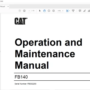 CAT FB140 Operation and Maintenance Manual EM003784  - PDF DOWNLOAD