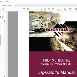 CAT FBL-10 LHD Utility Operator’s Manual SN80042  - PDF DOWNLOAD