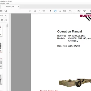 CAT Face Haulage CH810C CH816C & CH816CL Operation Manual  - PDF DOWNLOAD